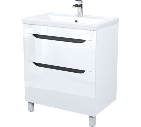 Тумба с умывальником IDDIS Ray напольная, 70 см, белый, подходит умывальник 4077000i28 RAY70WFi95K