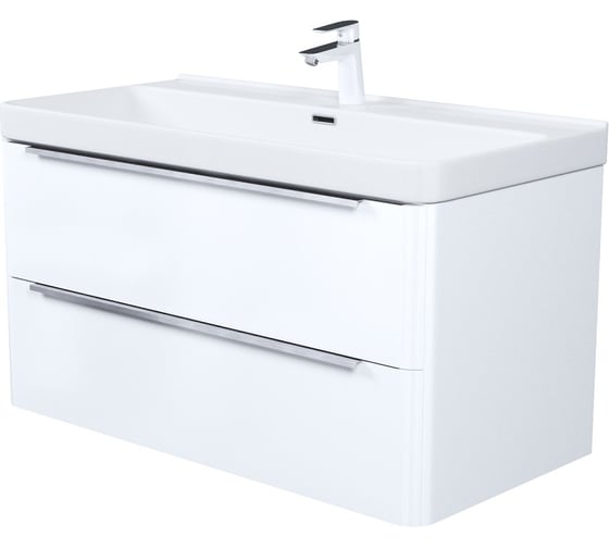 Тумба с умывальником IDDIS Cloud X подвесная, 100 см, белый, подходит умывальник 0171000i28 CLX10W0i95K