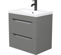 Тумба с умывальником IDDIS Sky подвесная, 60 см, серый, подходит умывальник 4076000i28 SKY60G0i95K