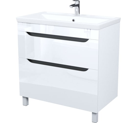 Тумба с умывальником IDDIS напольная, 80 см, белый, Ray, подходит умыв, 4078000i28 RAY80WFi95K