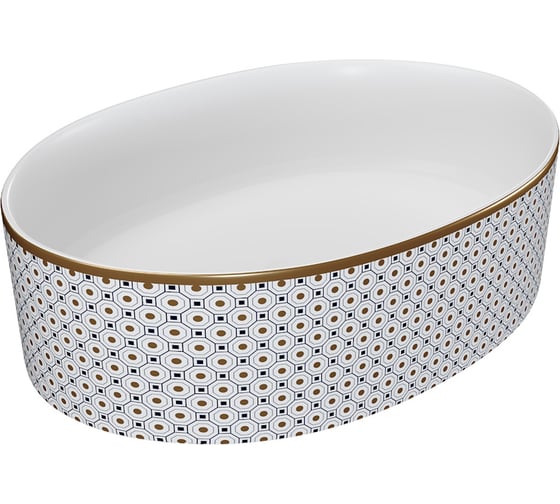 Раковина для ванной накладная Teymi Lori 50 орнамент T50479 ЦБ-00285902