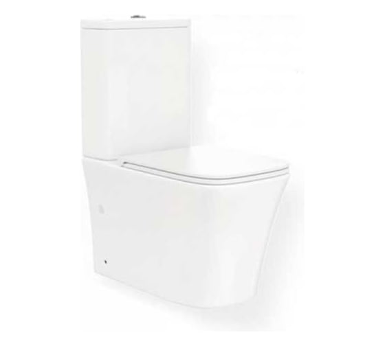 Унитаз напольный Teymi торнадо безободковый с быстросъемным сиденьем микролифт Lori Vortex T40503 ЦБ-00285254