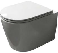 Унитаз подвесной Teymi торнадо безободковый с быстросъемным сиденьем микролифт Lori Media Vortex T40504 ЦБ-00302479