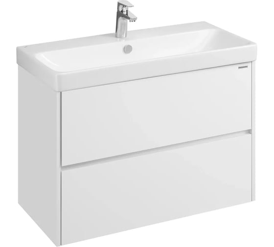 Тумба AQUATON Сканди 90 с раковиной Адриана 90, цвет Белый 1A2519V0SD010