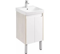 Тумба AQUATON Сканди Doors 45 с раковиной Адриана 45, цвет Белый/дуб верона 1A2787V0SDB20