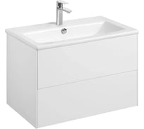 Тумба AQUATON Сохо 75 с раковиной Элина 75, цвет Белый глянец 1A2581V0AJ010