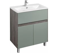 Тумба AQUATON Форест 75 с раковиной Элина 75, цвет Дуб рошелье/сумеречный голубой 1A2783V0FR9C0