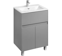 Тумба AQUATON Форест 60 с раковиной Элина 60, цвет Туманный серый 1A2782V0FR4D0