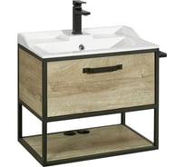 Тумба AQUATON Лофт Фабрик 65 с раковиной Фабиа 65, цвет Дуб Эндгрейн 1A2423V0LTDU0