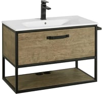 Тумба AQUATON Лофт Фабрик 80 с раковиной Фабиа 80, цвет Дуб Кантри 1A2424V0LTDY0