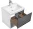 Тумба AQUATON Форм 60 белый глянец/Раковина Элина 60/Фасад антрацит 1A2883V3A4010 2
