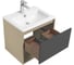 Тумба AQUATON Форм 60 капучино/Раковина Элина 60/Фасад антрацит 1A2883V3A44A0 2