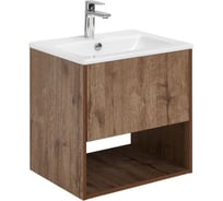 Тумба AQUATON Форм 60 дуб веллингтон/Раковина Элина 60/Фасад дуб веллингтон 1A2883V4A4DW0