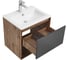 Тумба AQUATON Форм 60 дуб веллингтон/Раковина Элина 60/Фасад антрацит 1A2883V3A4DW0 2