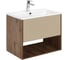 Тумба AQUATON Форм 75 дуб веллингтон/Раковина Элина 75/Фасад капучино 1A2884V2A4DW0 1