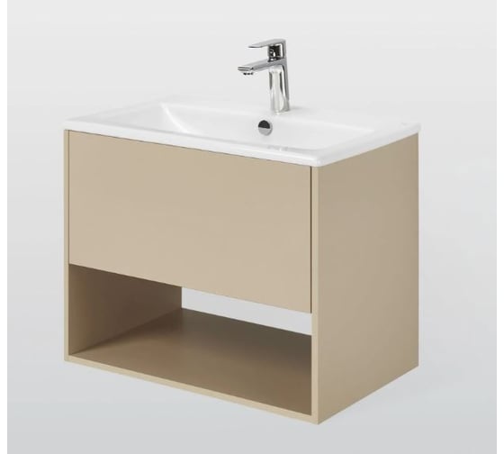 Тумба AQUATON Форм 75 капучино/Раковина Элина 75/Фасад капучино 1A2884V2A44A0