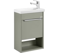 Тумба AQUATON Хоуп 40 с раковиной Миранда 40, створки, цвет Хаки 1A2871V0HP9D0