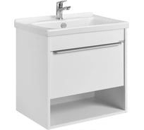 Тумба AQUATON Хоуп 60 с раковиной Миранда 60, 1 ящик, цвет Белый матовый 1A2872V0HP2B0