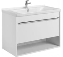 Тумба AQUATON Хоуп 80 с раковиной Миранда 80, 1 ящик, цвет Белый матовый 1A2873V0HP2B0