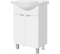 Тумба с раковиной напольная Orange TOPLINE-DM  60 см, белыйый глянец TDR60+RA