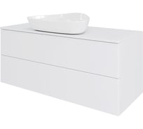 Тумба с раковиной подвесная ORANGE Отто 100 см, белый глянец Ot-100TuMDF+B07-500W