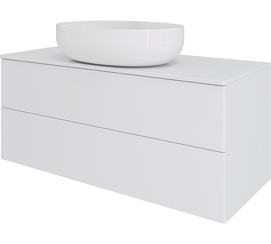Тумба с раковиной Orange Otto подвесная 100 см, белый глянец Ot-100TuMDF+B05-520W