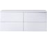 Тумба с 2-мя раковинами подвесная ORANGE Отто 130 см, белый глянец Ot-130TuMDF+B07-500W 3