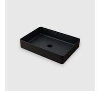 Раковина накладная Nofer прямоугольная 470x360x110 мм QTRO47 матовый черный 23582