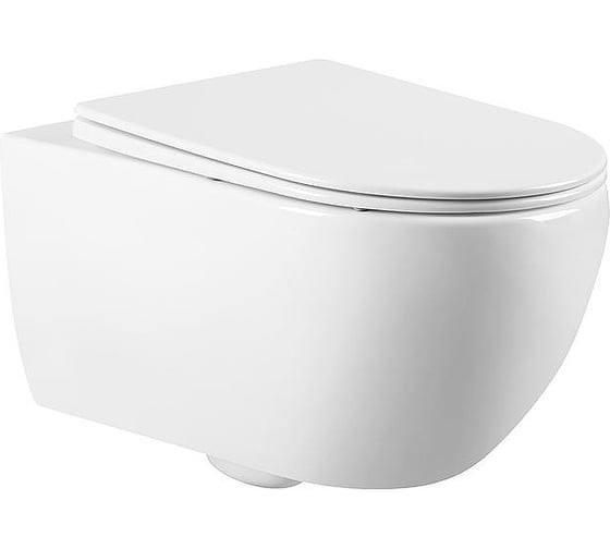 Безободковый подвесной унитаз CHARUS SKANDENBORG RIMLESS с горизонтальным выпуском в стену c легкосъемным сиденьем с функцией микролифт в комплектеТип смыва: Каскадный Размер : 555х365х355 Материал: Санфарфор EWC700-125W