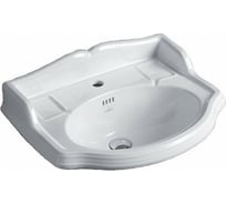 Раковина со спинкой SIMAS ARCADE 59x46, с 1 отверстием для смесителя, белый AR 814 bia