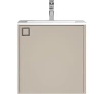 Тумба с раковиной для ванной Uperwood Aurora_50 см, бежевый матовый KAurora50cm