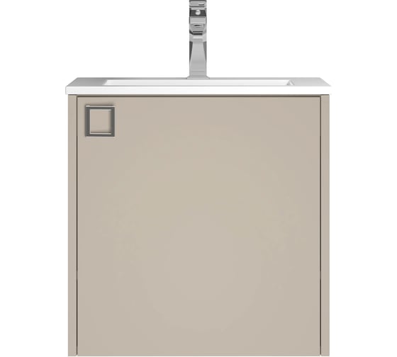 Тумба с раковиной для ванной Uperwood Aurora_50 см, бежевый матовый KAurora50cm
