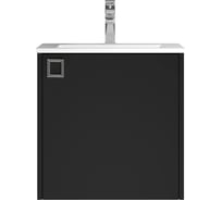 Тумба с раковиной для ванной Uperwood Aurora_50 см, черный матовый KAurora50bm