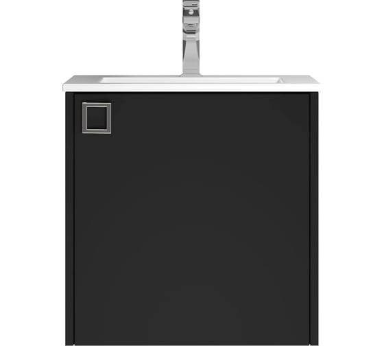 Тумба с раковиной для ванной Uperwood Aurora_50 см, черный матовый KAurora50bm