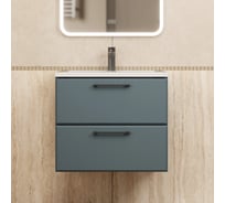 Тумба с раковиной для ванной Uperwood Foster New_60 см, подвесная, серый графит KFosterNEW60g
