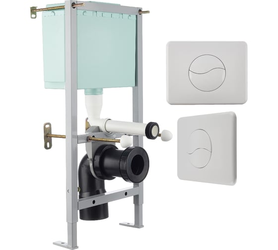 Инсталляция для унитаза SIAMP BCM VERSO 800 с горизонт. кн. YY, белый '31116010 0002