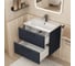 Тумба с раковиной для ванной Uperwood Foster New_60 см, подвесная, черная KFosterNEW60b 4
