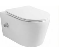 Унитаз подвесной безободковый WAVE ИГРА/PLAY с функцией биде сиденье дюропласт м/л, быстр XL 558309