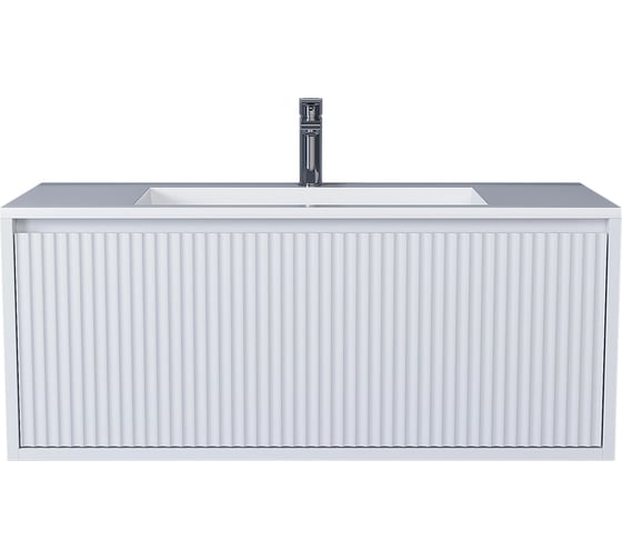 Тумба с раковиной для ванной Uperwood Next Premium_подвесная, 100 см, белая, 1 ящик 3930205172