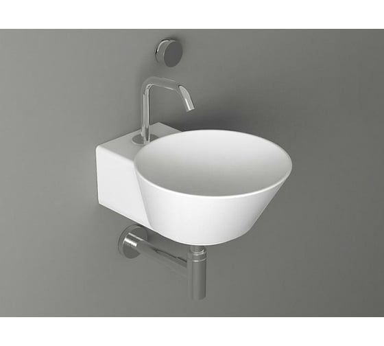 Раковина SIMAS WAVE накладная или подвесная, круглая, 1 отверстие под смеситель, 33.5x43x16.5, белый WA 05