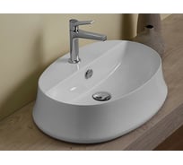 Накладная раковина SIMAS SHARP овальная, с 1 отверстием под смеситель, 60x42, белый SH 05