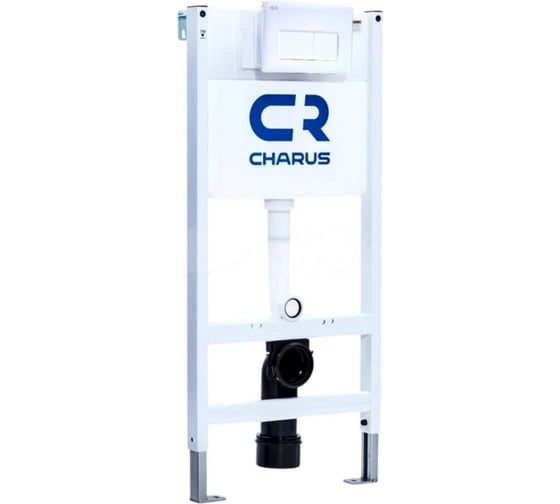 Рамная инсталляция для подвесных унитазовCHARUS  TM с белой клавишей смыва Размер:1038*105*525mm Материал: ПНД, цельновыдутый бачок Макс. нагрузка: до 400 кг Цвет рамы: Белый CR.200.12.01