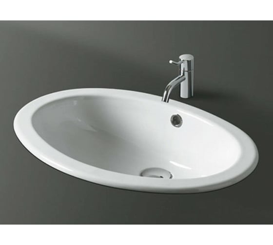 Встраиваемая раковина SIMAS MARINE 55x42x18.5, без отверстий, белый S 50P bia