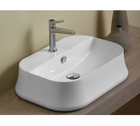 Накладная раковина SIMAS SHARP прямоугольная, с 1 отверстием под смеситель, белый SH 09