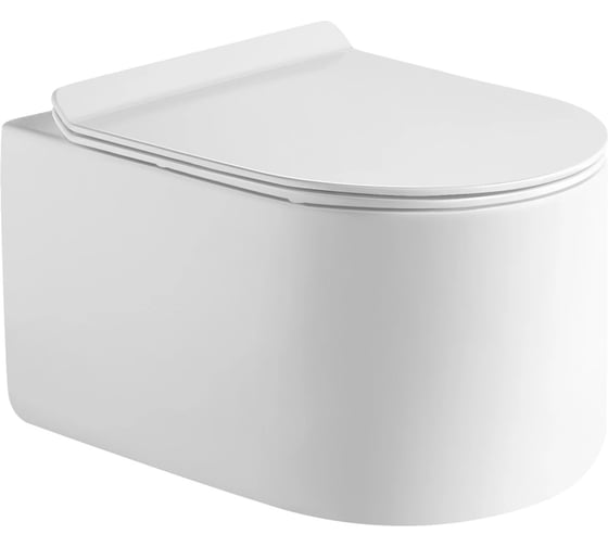 Унитаз подвесной DQ тонкий ободок торнадо Rhein.Dusseldorf 500х360х362мм, сиденье микролифт DT1496516