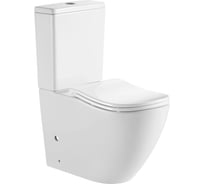 Унитаз-компакт безободковый DQ торнадо Munchen, 675х390х860мм, сиденье микролифт, белый DT1567516