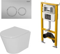 Комплект DQ Унитаз подвесной DK Venice DT1026516, Инсталляция DI8050127,Клавиша DB1529002 DS1021613