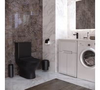 Напольный безободковый унитаз Taliente Arte Vortex 3, черный матовый, с бачком и крышкой микролифт быстросъемный механизм AR33043 Nero