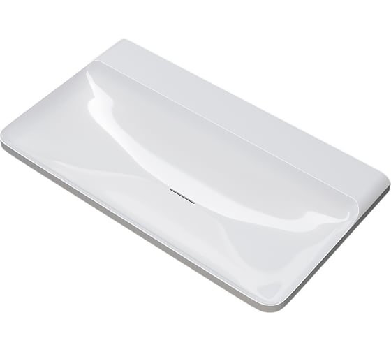 Раковина для ванной полувстраиваемая Uperwood Ocean_80 см, прямоугольная, без отверстия для смесителя, белая ROcean80wg0