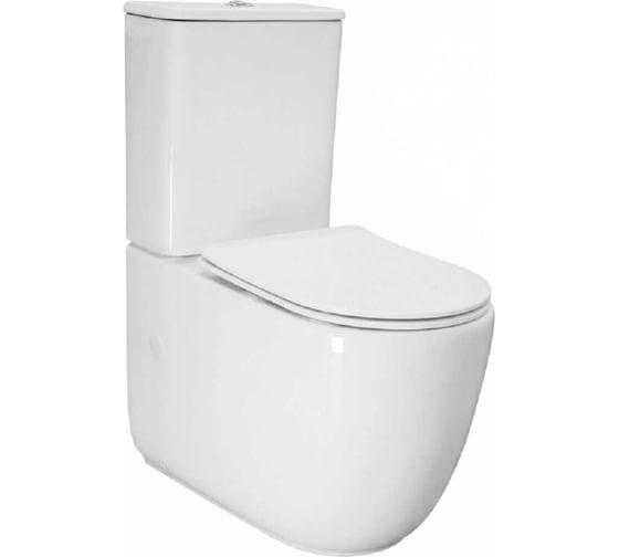 Унитаз-компакт безободковый WAVE ЛАГУНА/NOVA Торнадо 1.0, гор,ниж, 2-кн.арм, дюро, м/л, быстр 558302
